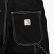 Чоловічі широкі джинси Carhartt чорні з контрастною білою строчкою, оверсайз, Y2K стиль 33 (1060-665) - изображение 7