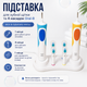 Підставка для електричної зубної щітки Oral-B та 4 насадок, біла, тримач для щітки, зарядного пристрою та змінних насадок - изображение 1