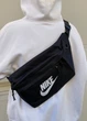 Бананка большая Nike Tech Hip Pack найк поясная сумка черная белое лого - изображение 3