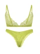 Комплект белья Victoria's Secret бралетт триангл и трусики тонг 1160807857 (Салатовый XL) - изображение 1