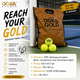 Мячи для падел-тениса 60 шт ODEA Gold, набор для падела для всех типов покрытий 45% шерсти, каучуковые, пакет 60 штук ball_Padel_Gold - изображение 1