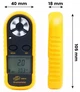 Анемометр BENETECH GM816 жовтий 0.1-30 м/с крильчастий кишеньковий з термометром та підсвіткою дисплея (112-163-GM816) - зображення 6