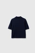 Однотонная футболка-поло Benetton 40(XS) Синий-616 (151424) - изображение 2