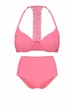 Комплект белья: бюстгальтер push-up и трусики-шортики Victoria's Secret 80C/L Розовый (151355) - изображение 1