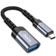 Адаптер Hoco UA24 Type-C USB 3.0 для подключения флешек и периферийных устройств серый - изображение 1