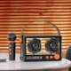 Портативная Bluetooth колонка QD03 Transparent с микрофоном 210x120x80 мм пластик черный - изображение 3