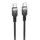 Кабель Hoco X109 Energy Type-C — Type-C 60W 3 м силіконовий чорний - зображення 1
