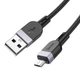 Дата кабель Hoco X109 MicroUSB 3м силикон черный - изображение 4