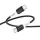 Дата кабель Hoco X82 Type-C to Type-C 60W TPЕ + силікон 1м чорний - зображення 3
