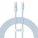 Дата кабель Type-C to Type-C 100W Baseus Gem плетений 1м Galaxy Blue - зображення 1