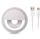 Светодиодное селфи кольцо LED лампа для смартфона с 3 уровнями яркости и USB зарядкой для фото и видеосъемки - изображение 7