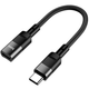 Кабель Hoco U107 Type-C до Lightning адаптер для заряджання та передавання даних 0.1м чорний текстильне обплетення - зображення 6