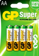 Батарейки GP SUPER ALKALINE AA 1.5V щелочные для бытовых приборов 4 шт высокая емкость 2700 мАч - зображення 1