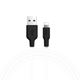 Кабель Hoco X21 Plus Lightning силиконовый для быстрой зарядки и синхронизации устройств 1м черный с белым - изображение 1