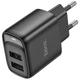 Зарядное устройство Hoco C141A Smart 2.1A 2USB-A ABS 76x41x26 мм черный - изображение 3