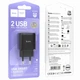 Зарядное устройство Hoco C141A Smart 2.1A 2USB-A ABS 76x41x26 мм черный - изображение 4