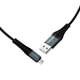 Кабель Hoco X38 Micro USB для заряджання та передавання даних міцний обплетений 1 м чорний 2.4А - зображення 1