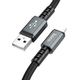 Кабель Hoco X38 Micro USB для заряджання та передавання даних міцний обплетений 1 м чорний 2.4А - зображення 10