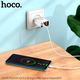 Мережевий зарядний пристрій Hoco C100A PD20W QC3.0 для смартфонів і ґаджетів із цифровим дисплеєм два порти білі - зображення 5
