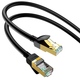Патч-корд Hoco US02 Ethernet кабель для интернета и видеонаблюдения черный 3 метра 1Gbps чистая медь - изображение 1