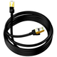 Патч-корд Hoco US02 Ethernet кабель для интернета и видеонаблюдения черный 3 метра 1Gbps чистая медь - изображение 3