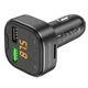 АЗУ FM модулятор Borofone BC43 Flash 18W QC3.0 2USB-A черный - изображение 5