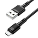 Кабель Hoco X83 Micro USB для зарядки и передачи данных черный 1 метр 2.4 А гибкий и прочный - изображение 5