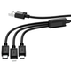Кабель Hoco X74 3 в 1 для заряджання смартфонів і планшетів Lightning Micro USB Type C чорний - зображення 7