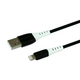 Кабель Hoco X82 iP USB-A to Lightning для заряджання та передавання даних чорний 2 4 A 1 м силіконовий - зображення 4