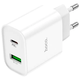 Мережевий зарядний пристрій Hoco C80A PD 20W QC3.0 для смартфонів швидкий і безпечний зарядний пристрій із двома портами - зображення 7