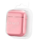 Чехол силиконовый для AirPods 1 2 розовый с микрофиброй защитный аксессуар для наушников - изображение 2