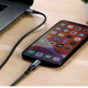 Кабель Hoco UPA22 Lightning для подключения iPhone iPad к наушникам и колонкам 1 метр черный силиконовый аудио кабель - изображение 9