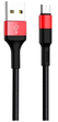 Кабель Hoco X26 Micro USB для швидкого заряджання та передавання даних завдовжки 1 м з нейлоновим обплетенням чорний і червоний - зображення 8