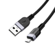 Кабель Hoco X109 Micro USB для заряджання та передавання даних силіконовий чорний 1 метр 2.4 А - зображення 4