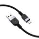 Кабель Hoco X109 Micro USB для заряджання та передавання даних силіконовий чорний 1 метр 2.4 А - зображення 6