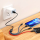 Кабель Hoco X76 4 в 1 для зарядки устройств с Lightning Type-C Micro USB черный 2А 1м - изображение 2