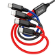 Кабель Hoco X76 4 в 1 для зарядки устройств с Lightning Type-C Micro USB черный 2А 1м - изображение 8