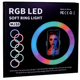 Кольцевая RGB лампа MJ33 черная для фотосъемки и видеоблогинга с пультом управления диаметром 33 см - изображение 9