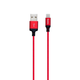 Кабель Hoco X14 Lightning для заряджання та синхронізації пристроїв з USB довжина 1 метр сила струму 2 ампера червоний чорний - зображення 6