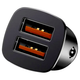 Автомобильное зарядное устройство Baseus Square Dual USB 30W для быстрой зарядки смартфонов и планшетов - изображение 5