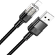Кабель Hoco U129 Lightning для зарядки и передачи данных устройств Apple черный нейлоновая оплетка 1.2 м 2.4 А - изображение 7