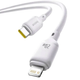 Кабель Baseus Silky Series Type-C Lightning для швидкого заряджання 20W і передавання даних 1 м білий - зображення 4