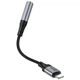 Аудіо кабель Aux HOCO LS36A Fresh 3.5mm to Lightning (0.12m) (Metal gray) (257311) - зображення 4