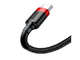 Кабель Baseus USB Type-C для заряджання та передавання даних 3 A 1 м чорний і червоний - зображення 5