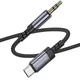 Аудіо кабель Aux Borofone BL24 Graceful Type-C to AUX 3.5mm) (1m) (Metal grey) (258068) - зображення 5