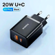 Сетевое зарядное устройство Baseus Compact Quick Charger 20W USB Type-C и USB Type-A для быстрой зарядки смартфонов и планшетов - изображение 10