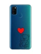 Прозрачный чехол на Samsung Galaxy M30s/M21 Медвежонок с сердечком (принт 431) - изображение 1