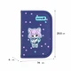 Пенал Kite Be Friends "Девочка с котенком" 20.5x14x4 см 1 отделение с 2 отворотами каркасный на молнии синий (K26-622-3) - изображение 4
