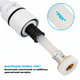 Шланг для душа DROP SH-HM175-PRM-WHT - из нержавеющей стали с двойным Анти-Твистом 175 см белый - изображение 4