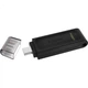 Флеш-накопичувач Kingston DT70 великої ємності USB 3.2 Gen1 Type-C 128 ГБ для телефону, чорний, сумісний з Android та Apple, універсальний флеш-накопичувач для використання в автомобілі та комп'ютері - зображення 3